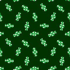 Cartoon Christmas mint candy seamless pattern for wrapping paper and fabrics and kids clothes print and new year