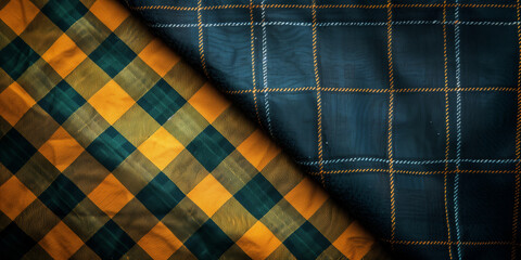 Tessuto scozzese. Sfondo con colori e tessuto scozzese. Giornata del tessuto scozzese. Spazio per messaggio o per immagini.
