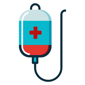 iv drip bag red cross blue clip art preview