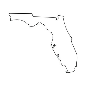 Florida State Shape Vector Outline