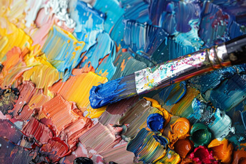 Fototapeta premium Textured Oil Painting with Vibrant Brush Strokes