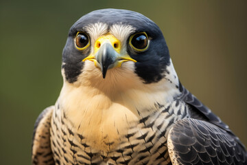 Fototapeta premium Peregrine Falcon in Flight on Transparent Background