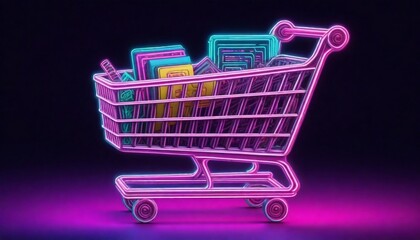 cyberpunk A shopping cart icon representing shoppi (3)