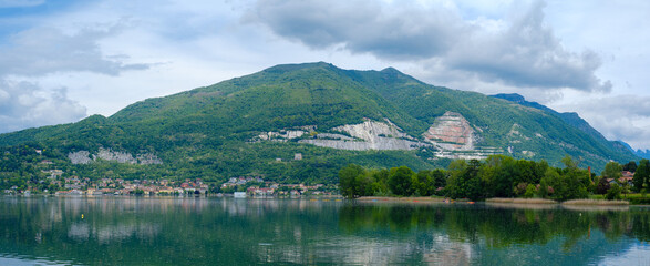 Serene View of Lake Pusiano from Bosisio Parini