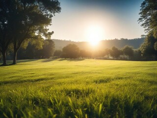 Obraz premium sunset in the field