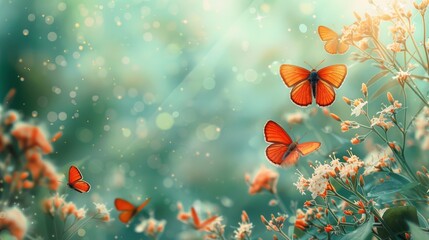 Field Filled With Orange and White Flowers