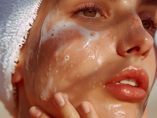 Obraz premium Defend your skin with Vitamin E Shield against environmental stressors and maintain a healthy, youthful complexion , commercial shot