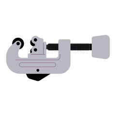 Stainless Steel Tubing Cutter Tool for Plumbing, Construction, and Metalworking Projects, Vector Flat Illustration Design
