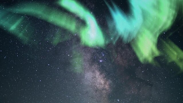 Aurora and Milky Way Cosmic Overture Loop