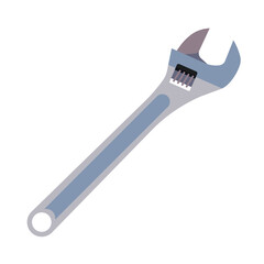 Adjustable Wrench for Home Repairs and Professional Maintenance, Vector Flat Illustration Design