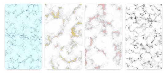 Set of marble texture backgrounds