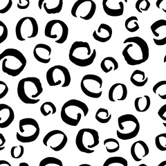 Seamless pattern with sketch circles shape
