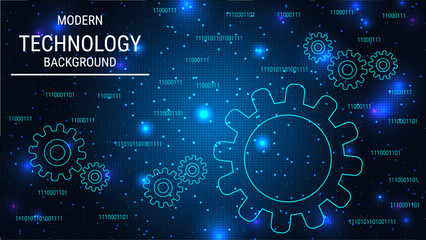 Modern technology style vector background. Design for presentation, slideshow, landing page, flyer, banner, card, booklet