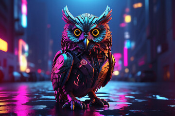 Cyberpunk owl