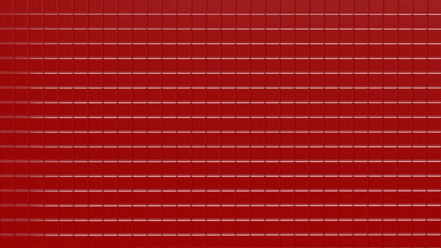 The red tile image for Background concept 3d rendering.