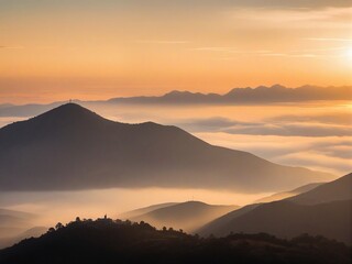 sunrise in the mountains