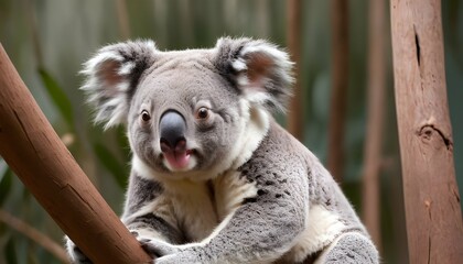 A Koala With Its Round Nose Twitching In Curiosity  2