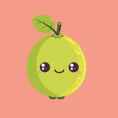 A cartoon of a lime is standing on its hind legs. The lime is smiling and he is happy