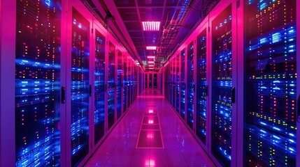 Rack Server on server room Data center, server room security, data center server, web host warehouse data server cabinets network storage database.