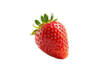 A Single Strawberry with a Transparent Background PNG