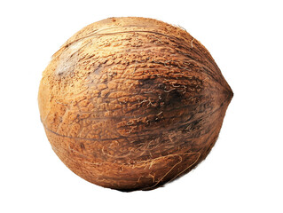 A Single Coconut with a Transparent Background PNG