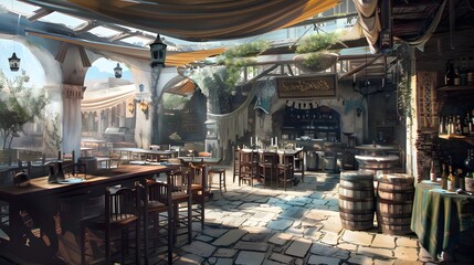 Greek tavern concept

