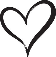 Black Heart, love, romance or valentine's day red heart. Heart vector icons. Black heart love symbols isolated editable vector.