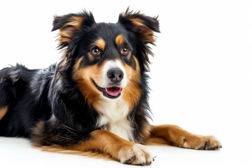 Mystic portrait of Australian Shepherd, Isolated on white background