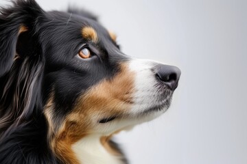 Fototapeta premium Mystic portrait of Australian Shepherd, Isolated on white background