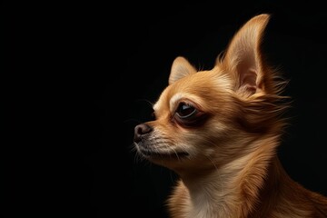 Obraz premium Mystic portrait of Chihuahua,Isolated on black background
