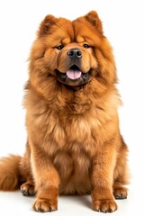Mystic portrait of Chow Chow, Isolated on white background