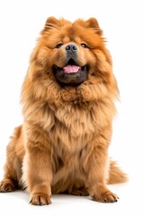 Mystic portrait of Chow Chow, full body View, Isolated on white background