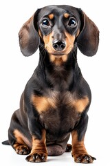 Mystic portrait of Dachshund, Isolated on white background