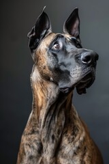Obraz premium Mystic portrait of Great Dane, Isolated on white background