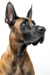 Obraz premium Mystic portrait of Great Dane, Isolated on white background