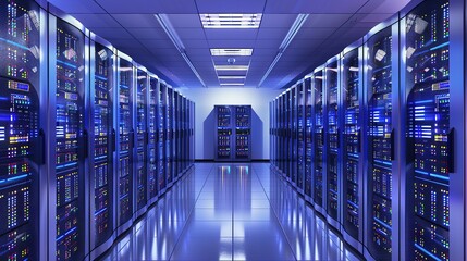 Fototapeta premium Data Center Server Room, fiber optic, data center server, data center cloud, data center construction, data center abstract, data center server,
