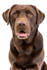 Mystic portrait of Labrador Retriever, Isolated on white background