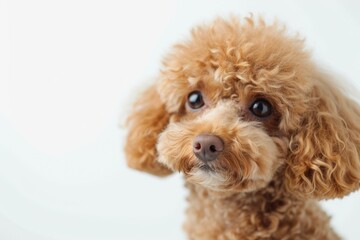 Mystic portrait of Poodle, Isolated on white background