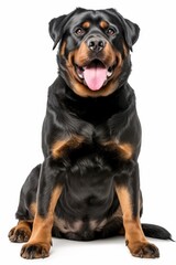 Mystic portrait of Rottweiler, full body View,  Isolated On White Background