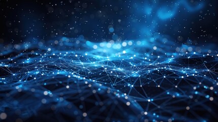 A network icon shines amidst a constellation of blank spaces, embodying the interconnectedness of the digital world.