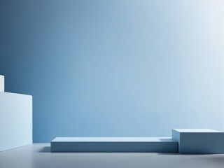 room with blue wall