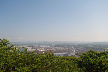 山口県山陽小野田市　竜王山の山頂からの風景