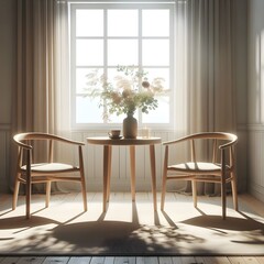 Fototapeta premium living room interior with two chair