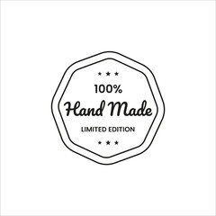 Hand made premium quality badge label template