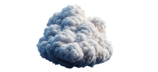 illustration of real white clouds close up, transparent png, generative ai