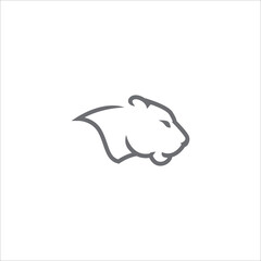 modern tiger monoline logo design 