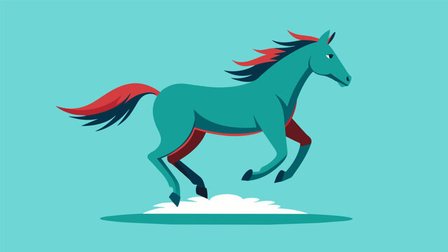 As they perform a piaffe the horse seems to float effortlessly showcasing their impressive collection and balance.. Vector illustration