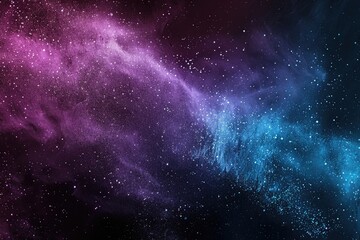 Naklejka premium A colorful galaxy with purple and blue swirls. The colors are vibrant and the stars are scattered throughout the scene