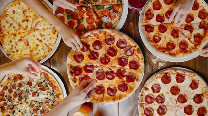 pizzas for the national pizza party day
