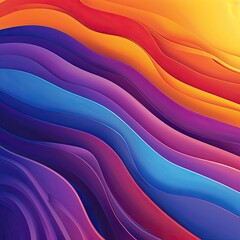 3d background gradient, wavy, bright colors, blue, purple and orange